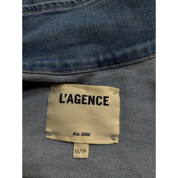 L'Agence 'Janelle' Blue Slim Undone Jacket Size XS - Picture 4 of 5